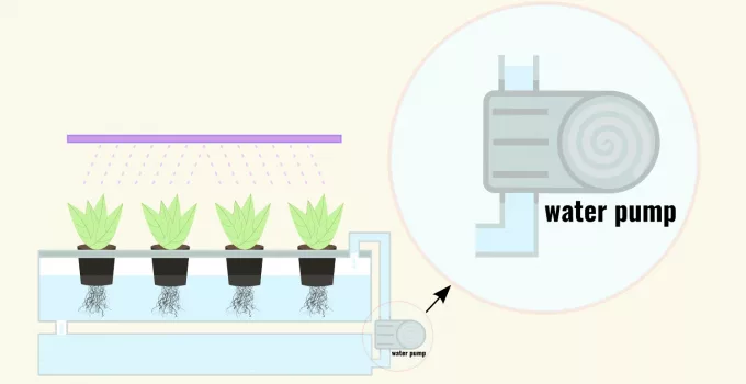 hydroponic water pump illustration